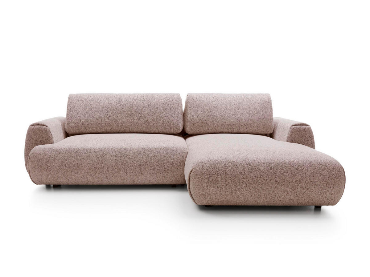 ECKSOFA Morena Rosa, mit Schlaffunktion, rechte seite - Rosa, Holzwerkstoff/Textil (270/167cm) - Bettso