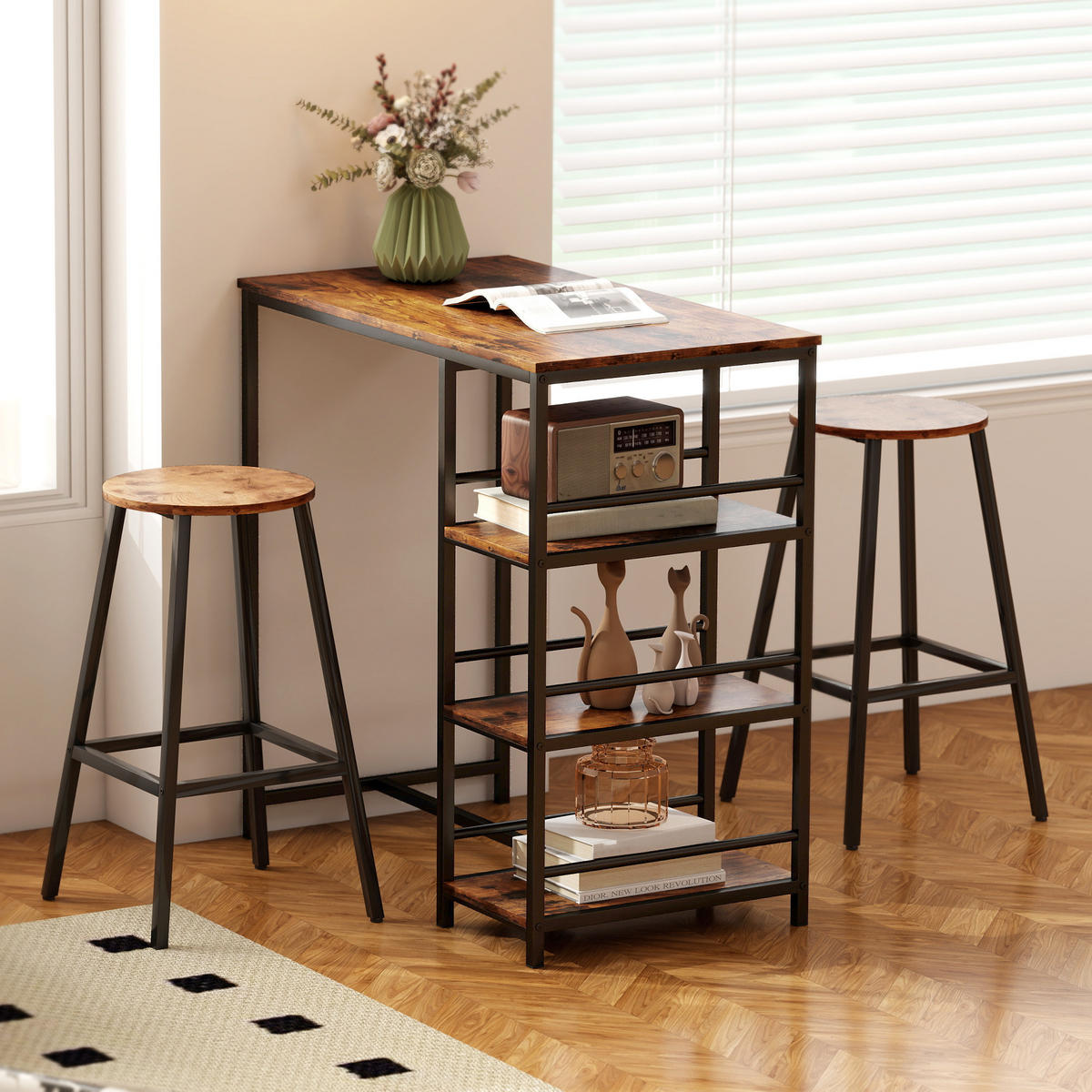 BARTISCH Rustikales Braun 1 Stück - Braun, Kunststoff (90/50/90.5cm) - GiPP