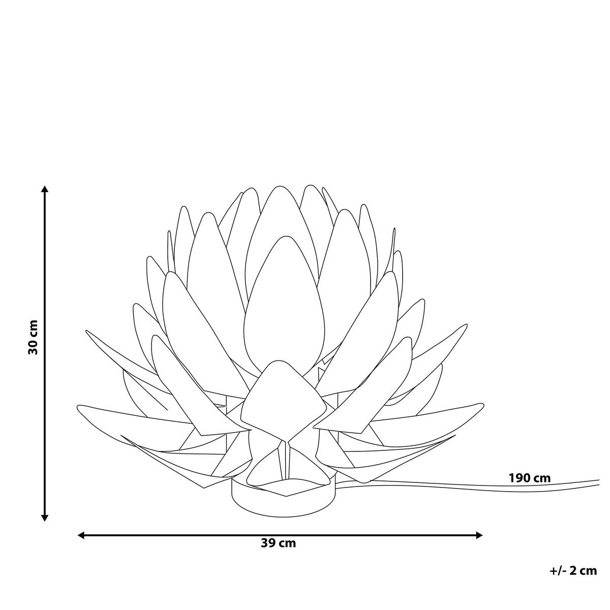 TISCHLAMPE Musone 39/39/30 cm - Weiß, Kunststoff (39/39/30cm) - Beliani