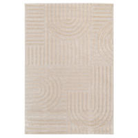 WEBTEPPICH Bow Beige - Beige, Textil (120/170cm) - Kukoon Rugs