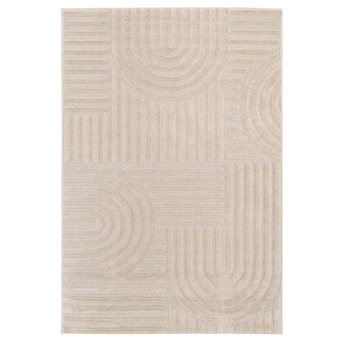WEBTEPPICH Bow Beige - Beige, Textil (120/170cm) - Kukoon Rugs