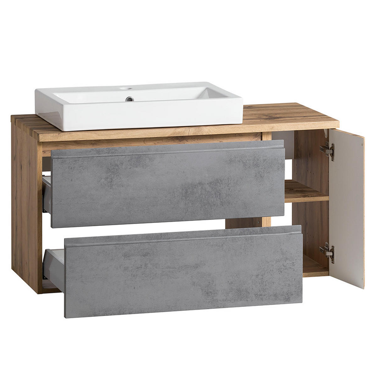 WASCHTISCH Vasto-03 - Braun, Holzwerkstoff (105/66/47cm) - Lomado