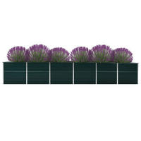 HOCHBEET für Garten OSKAR Grün 480x80x77 cm Metall - Grün, Metall (480/77/80cm) - DELUKE