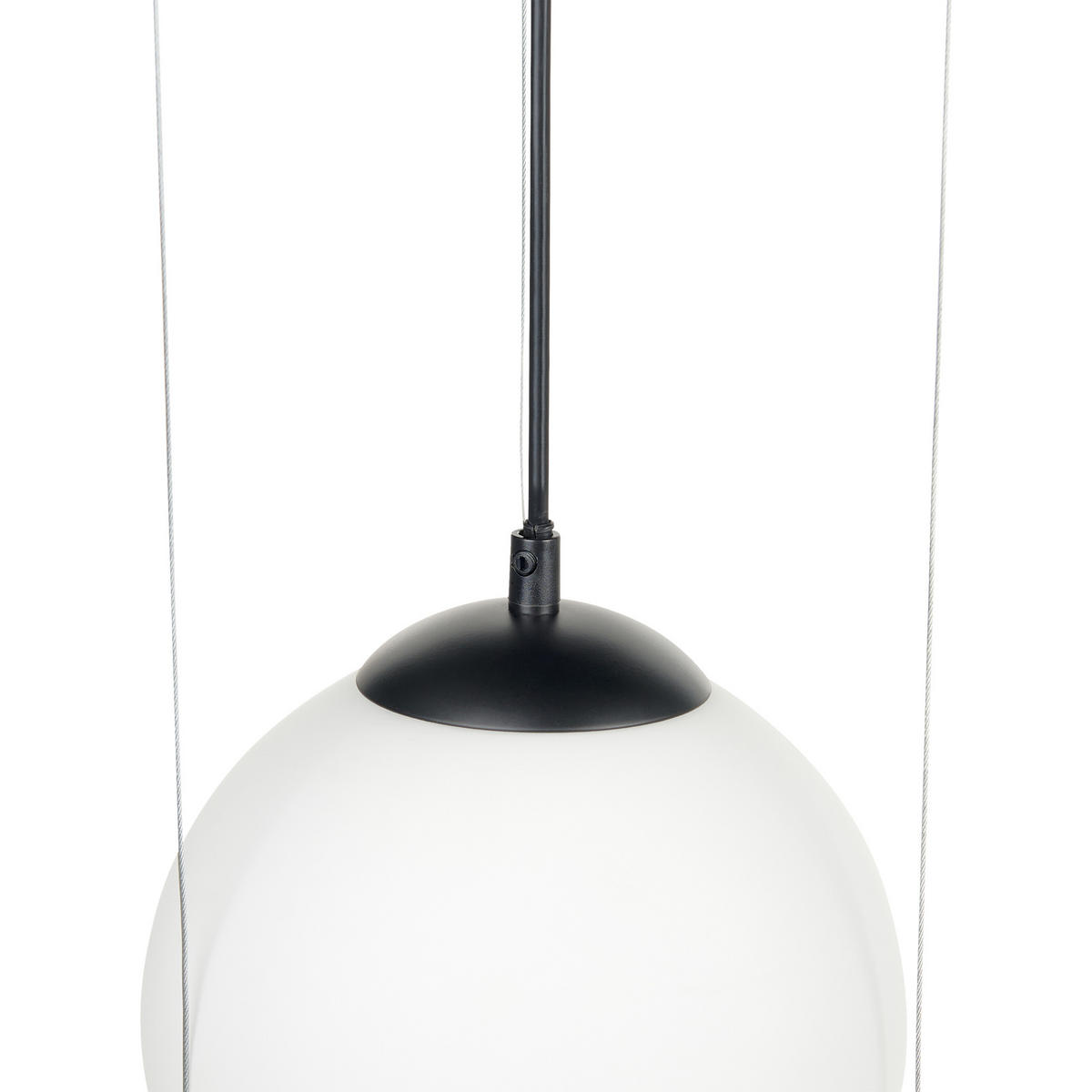 PENDELLEUCHTE Tobins 25x25x178 cm - Schwarz, Glas (25/25/178cm) - Beliani