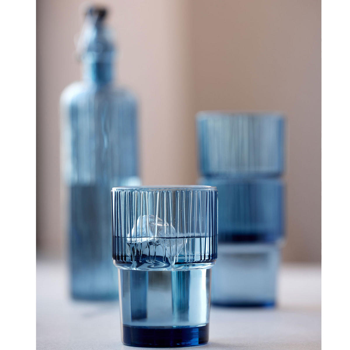 CAFÉGLAS Kusintha 38 cl 4 Stck. Blau - Blau, Glas (0.38L) - Bitz
