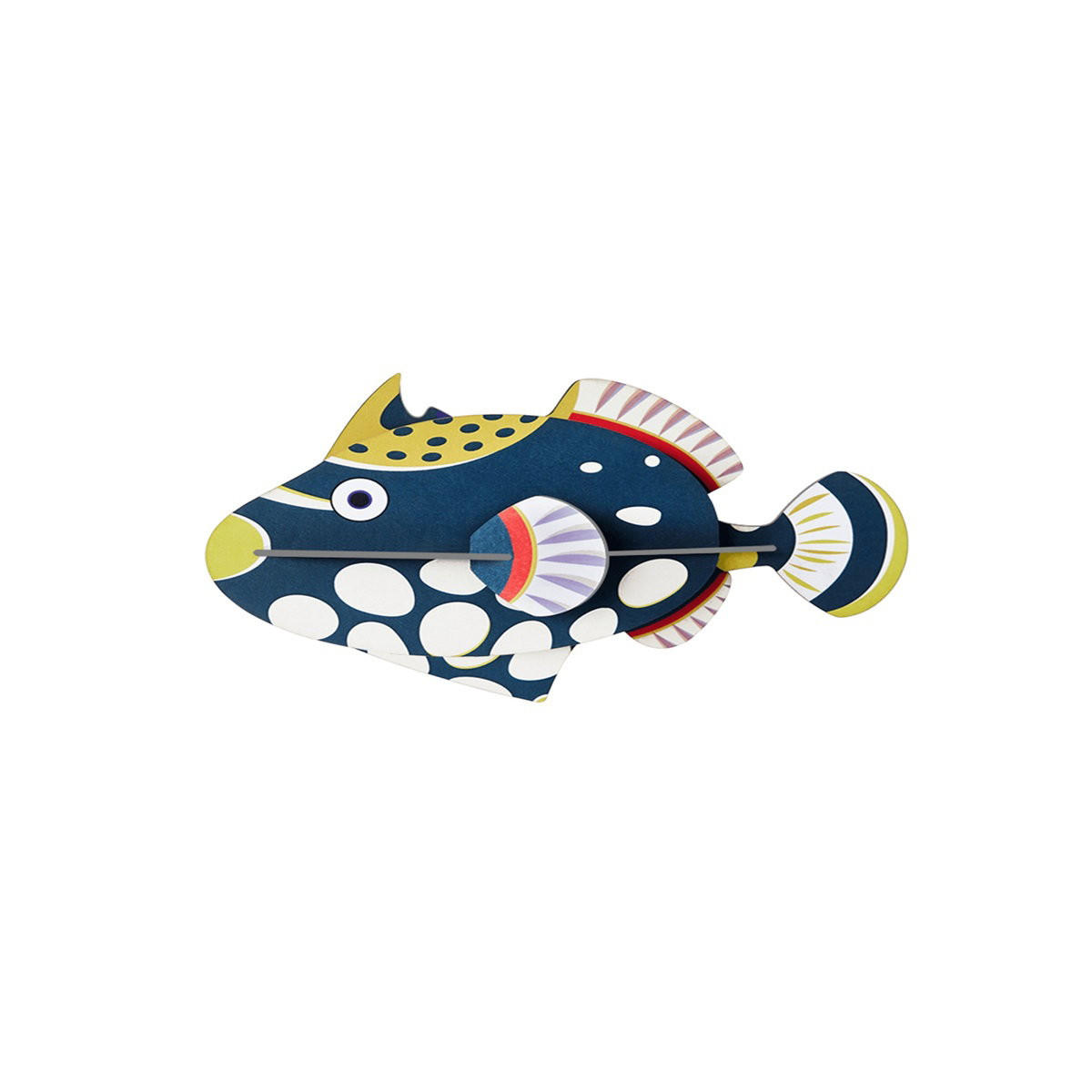 WANDDEKO Punktierter Fisch 5/9.7 cm - Multicolor, Wellpappe (5/9.7/15cm) - Studio Roof