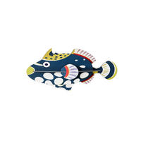 WANDDEKO Punktierter Fisch 5/9.7 cm - Multicolor, Wellpappe (5/9.7/15cm) - Studio Roof