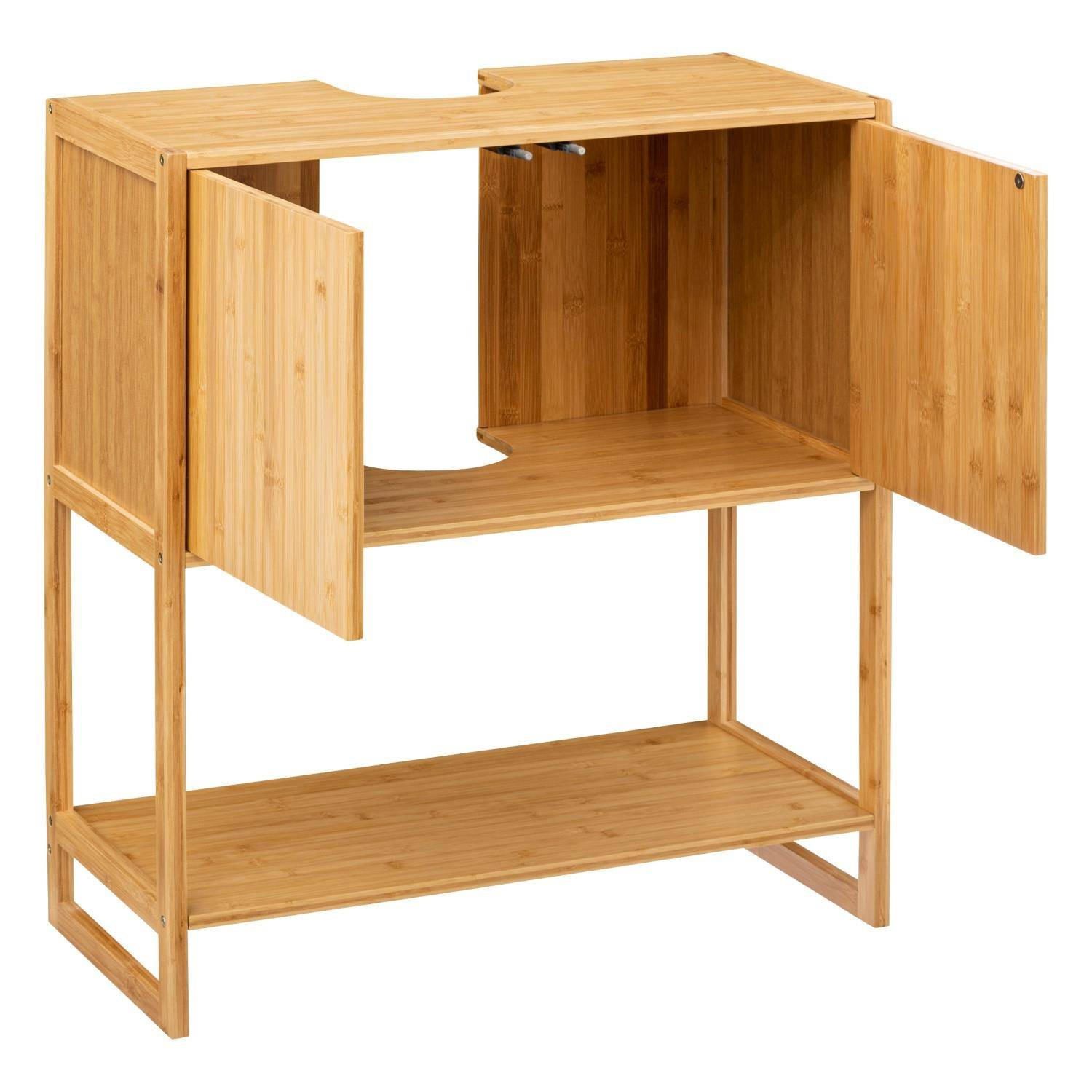 WASCHBECKENUNTERSCHRANK Bambus - Braun, Naturmaterialien (33.5/80.2/69.8cm)