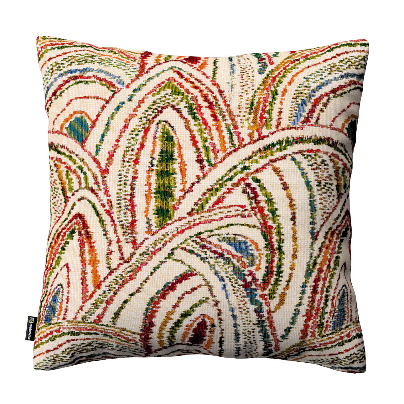 KISSENHÜLLE Cosy Home beige- rot, 43x43 cm - Multicolor, Textil (43/43cm) - Dekoria