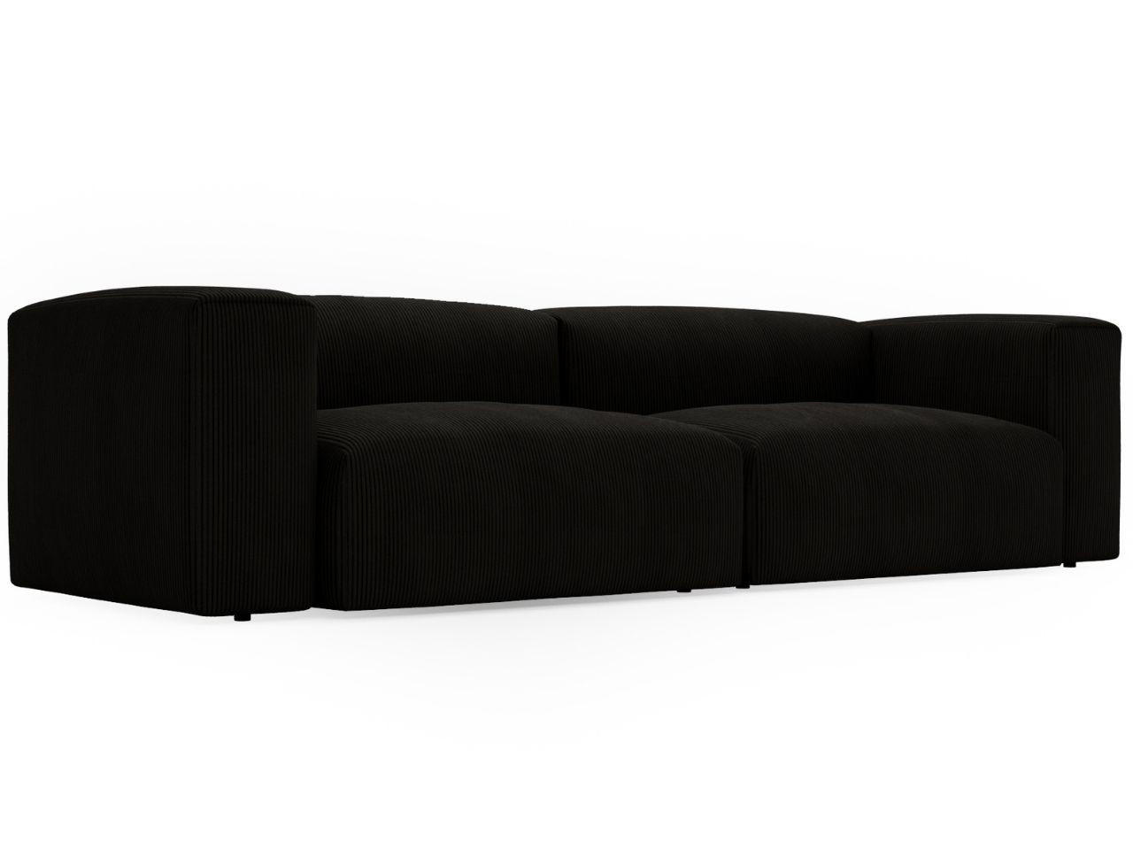 SOFA 240/85/80 Schwarz Landi - Schwarz, Kunststoff/Textil (240/85/80cm) - Graingold