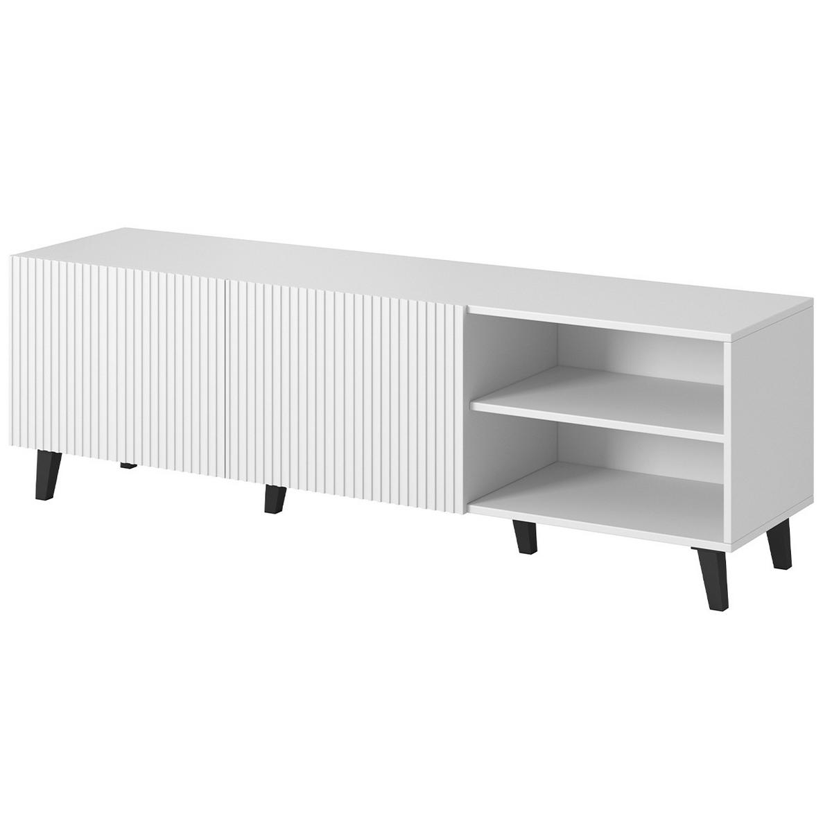 TV-LOWBOARD PAFOS 150 weiß - Schwarz/Weiß, Holzwerkstoff/Kunststoff (150/40cm) - Moebline