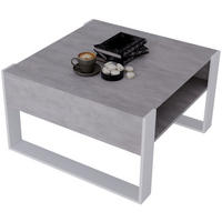 COUCHTISCH Holzwerkstoff rechteckig stabil Grau 45/71.5/68cm - Weiß/Grau, Holzwerkstoff (71.5/68/45cm) - CraftPAK