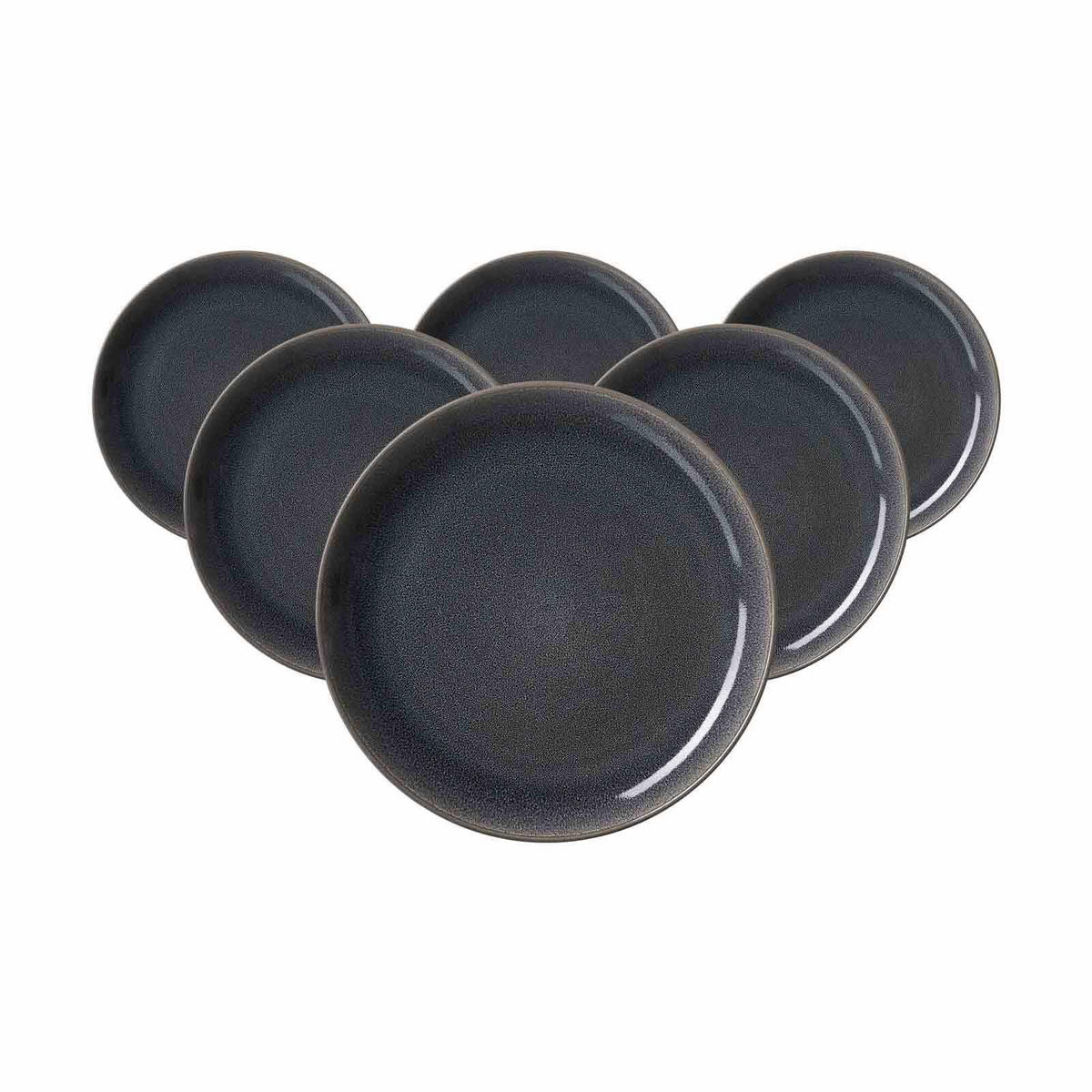 DESSERTTELLER Toledo dunkelgrau ø 20,5 cm 6er Set - Dunkelgrau, Keramik (20.5cm) - Ritzenhoff Breker