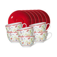 FRÜHSTÜCKSTASSENSERVICE Shanti Doppio bunt 12er Set - Multicolor, Keramik (1/1/1cm) - Ritzenhoff Breker