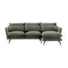 ECKSOFA Layla Rechts-Velluto 19 - Dunkelgrau, Holz/Textil (278/160cm)