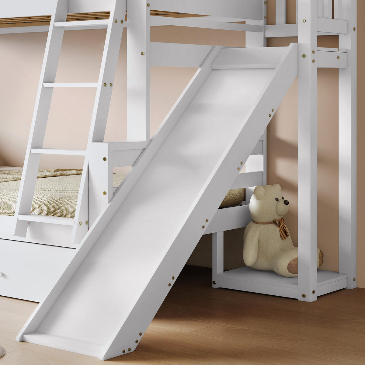 ETAGENBETT Treppe Weiß - Weiß, Holz (90/200cm) - ComfortXL