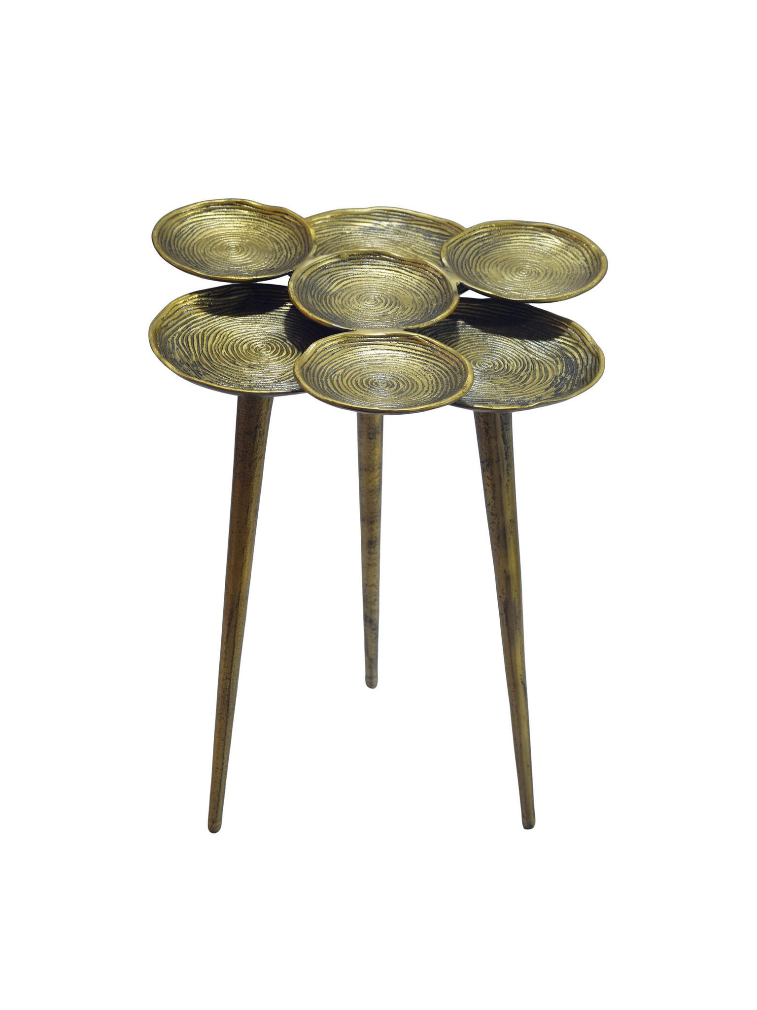 Beistelltisch Aluminium Gold Ø 46x55 cm - CARMONA   Kadima Design