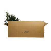 AUFBEWAHRUNGSBOX für Weihnachtsbaum bis 150 cm - 120 × 30 × 30 cm - Naturfarben, Wellpappe (30cm) - LAALU