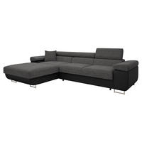 ECKSOFA Torezio Mini, Seite: Links - Dunkelgrau, Holz/Textil (280/170cm) - MIRJAN24