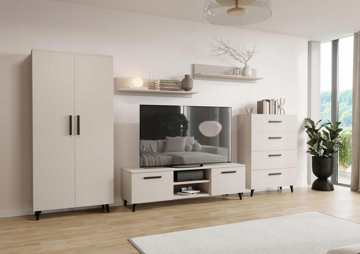 KOMMODE Oslo Kaschmir 80/40/112 cm - Kaschmir, Holzwerkstoff (80/112/40cm) - Matkam Möbel