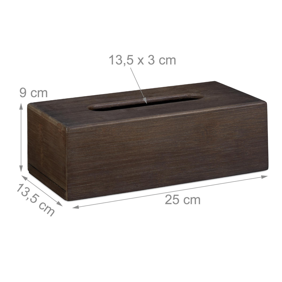 CUTIE PENTRU ȘERVEȚELE Maro închis bambus 24 cm - maro închis, lemn (13/24/8.5cm) - Relaxdays