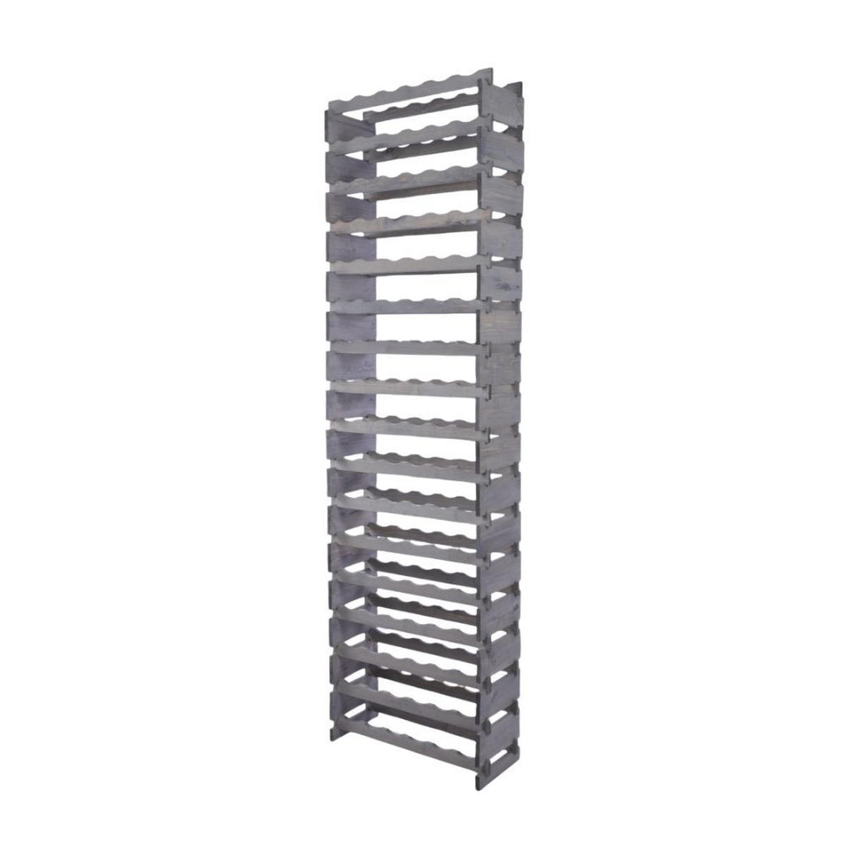 WEINREGAL VINOTECA FLEX PRO HxBxT 233x65x28cm 102 Flaschen auf 17 Ebenen Grau - Grau, Holz (65/233/28cm) - PROREGAL
