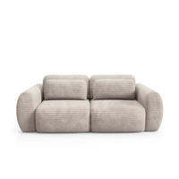 SCHLAFSOFA mit Bettkasten Beige - Beige/Schwarz, Holz/Holzwerkstoff (266/95/110cm) - Furnisell