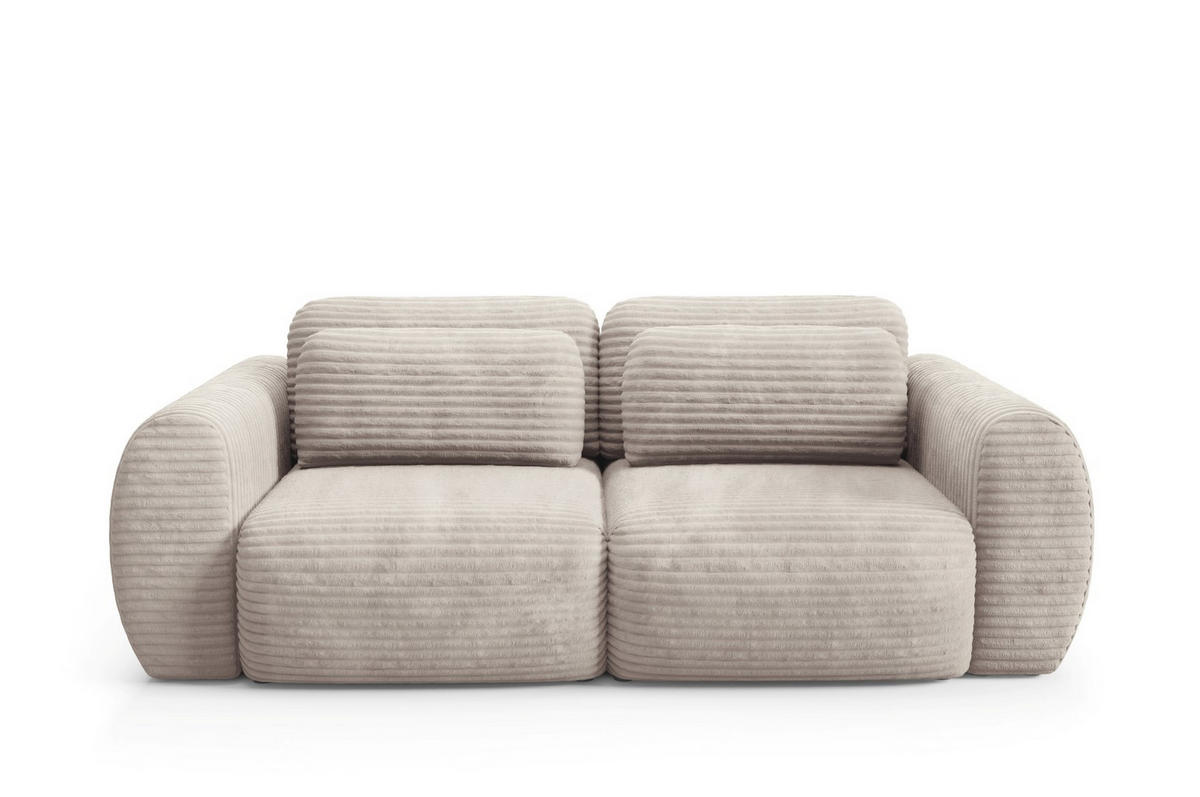 SCHLAFSOFA mit Bettkasten Beige - Beige/Schwarz, Holz/Holzwerkstoff (266/95/110cm) - Furnisell