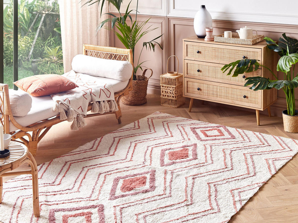 KURZFLOR-TEPPICH Kastamonu 200/140 cm - Beige, Textil (140/200cm) - Beliani