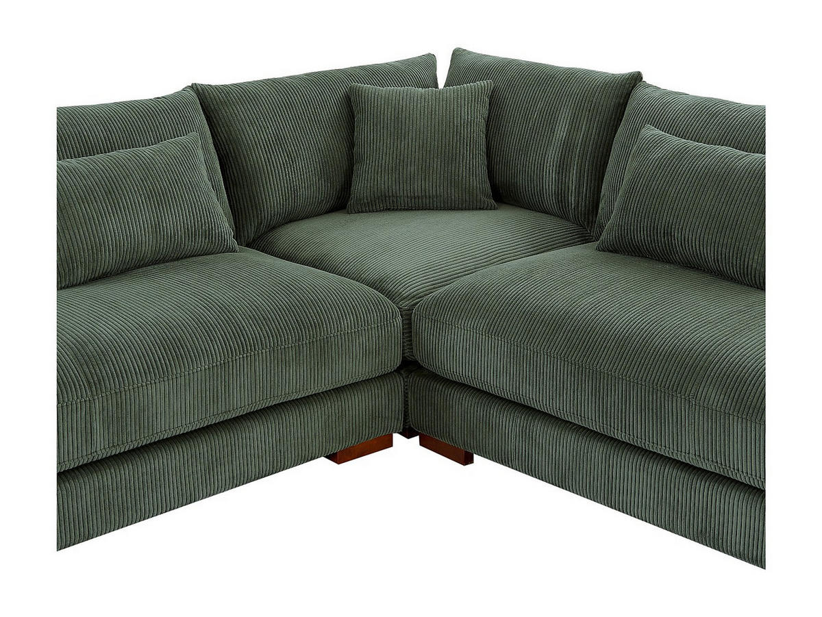 SOFA ohne Schlafmöglichkeit - 10 Personen - Samt, Stoff - Grün - - Grün, Textil (102/85/77cm) - Vente-Unique