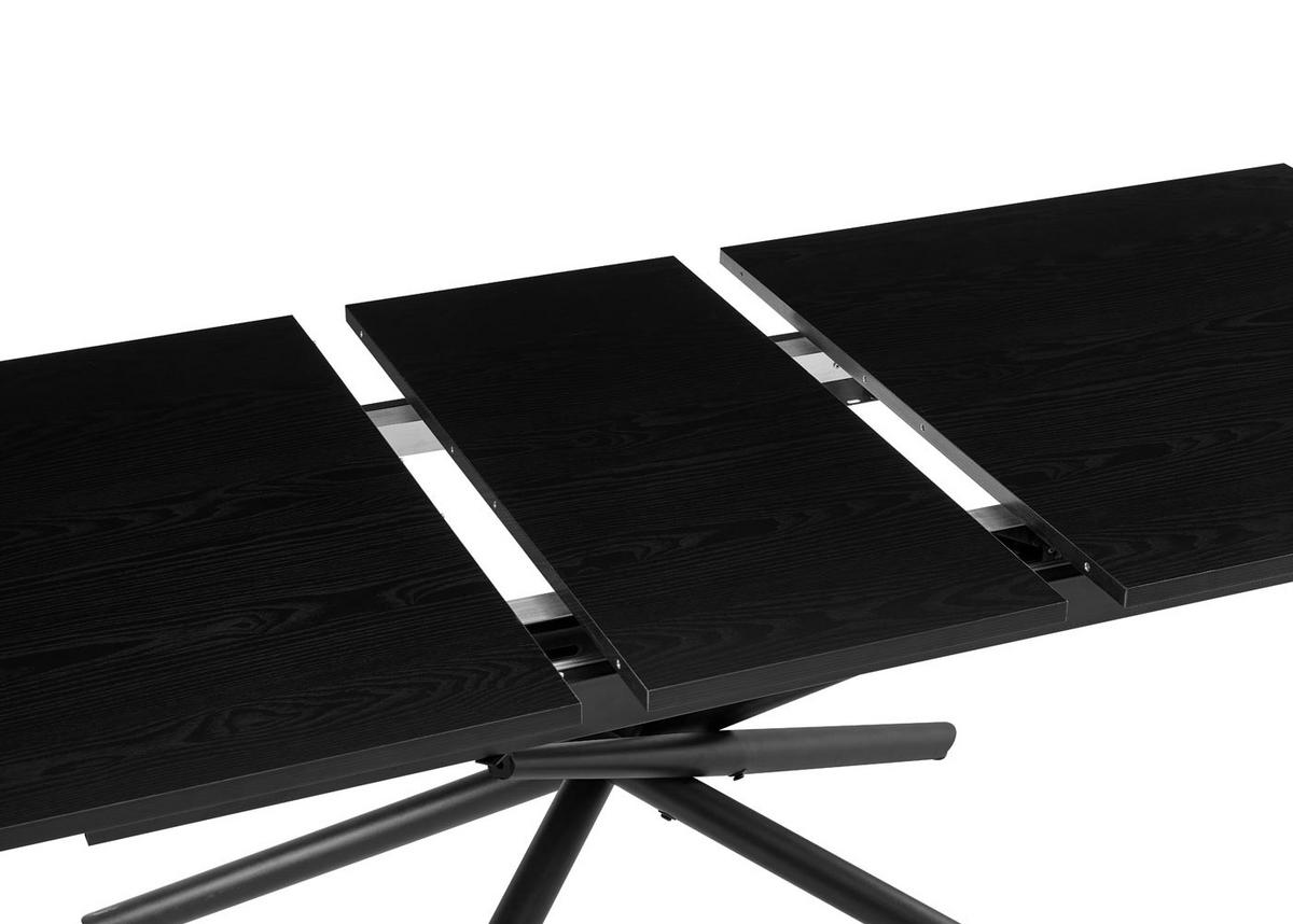 ESSZIMMERTISCH rechteck Schwarz - Schwarz, Metall (90/200/77cm) - MCW