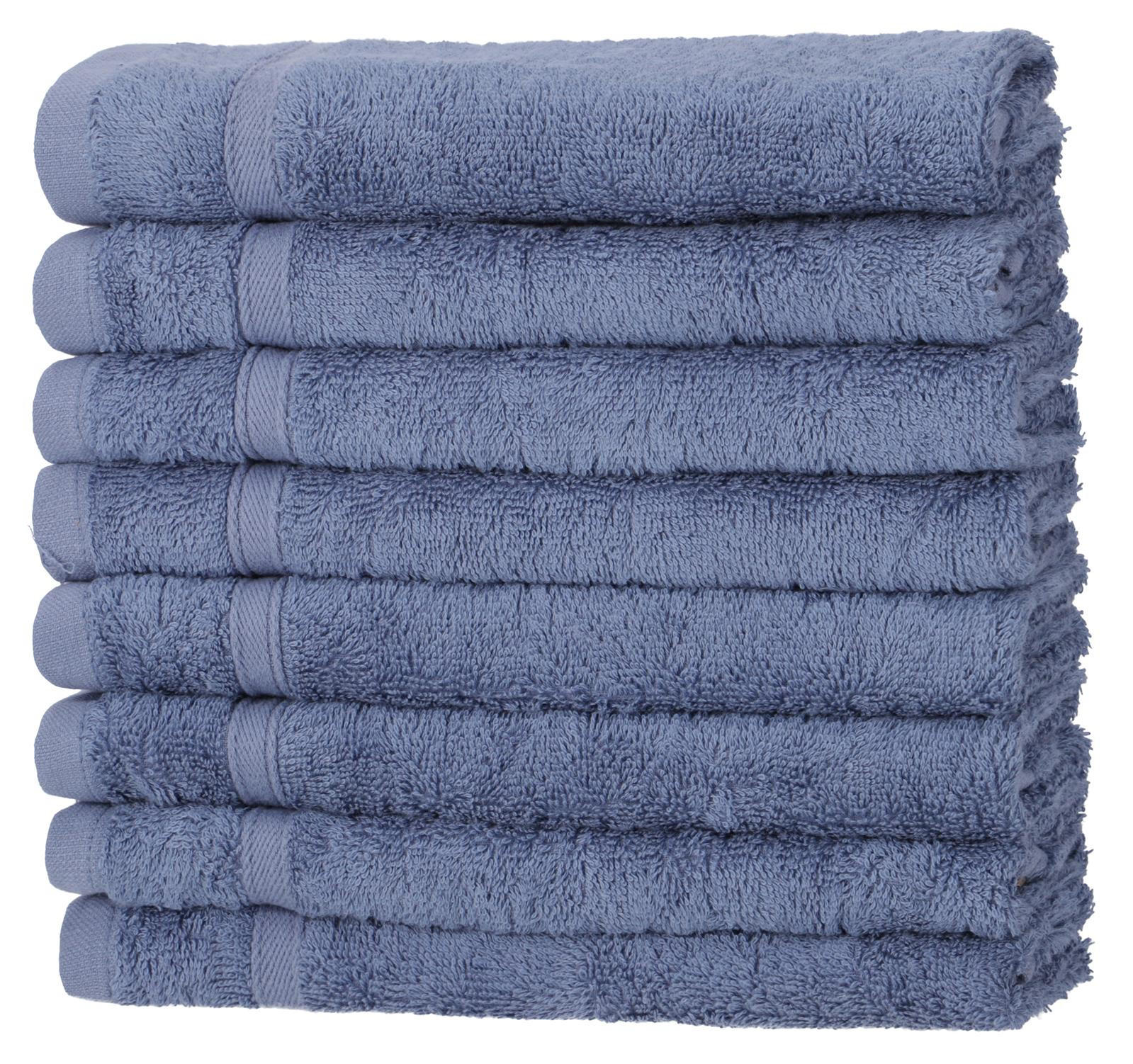 GÄSTETÜCHER 30x50 cm 450g/m2 im 8er Set, Gästetuch Blau - Blau, Textil (35/50cm) - Carpe Sonno