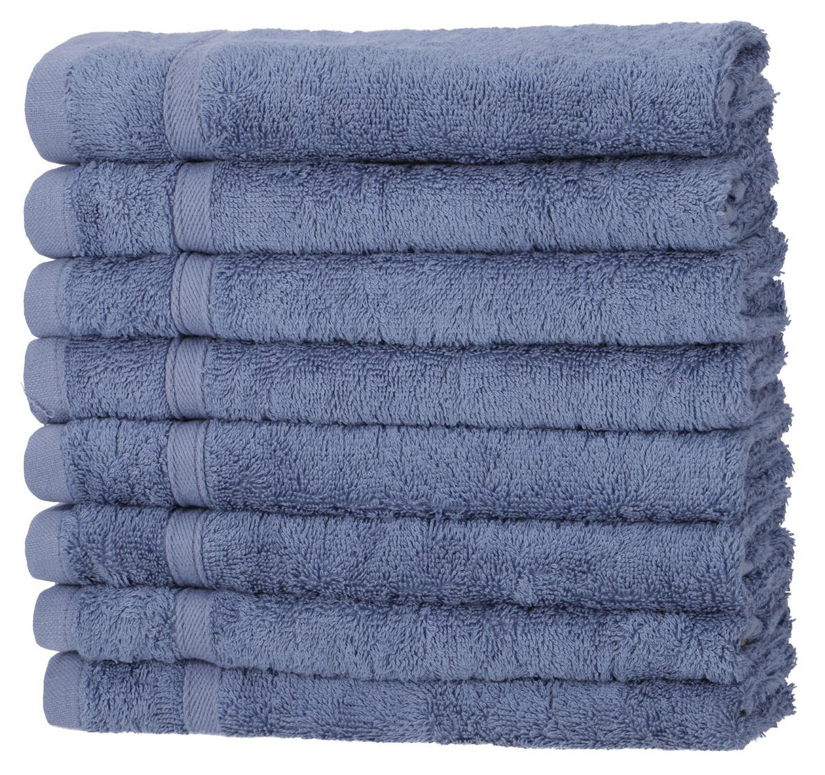 GÄSTETÜCHER 30x50 cm 450g/m2 im 8er Set, Gästetuch Blau - Blau, Textil (35/50cm) - Carpe Sonno