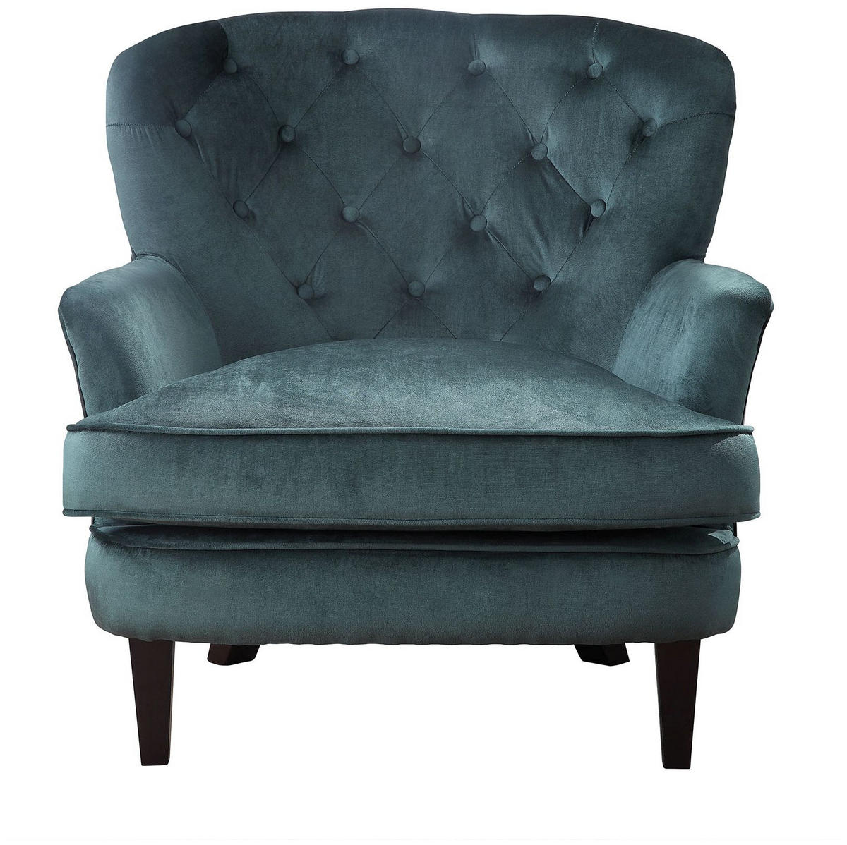 SESSEL Leo Samt grün - Grün, Textil (82/88/83cm) - ATLANTIC home collection