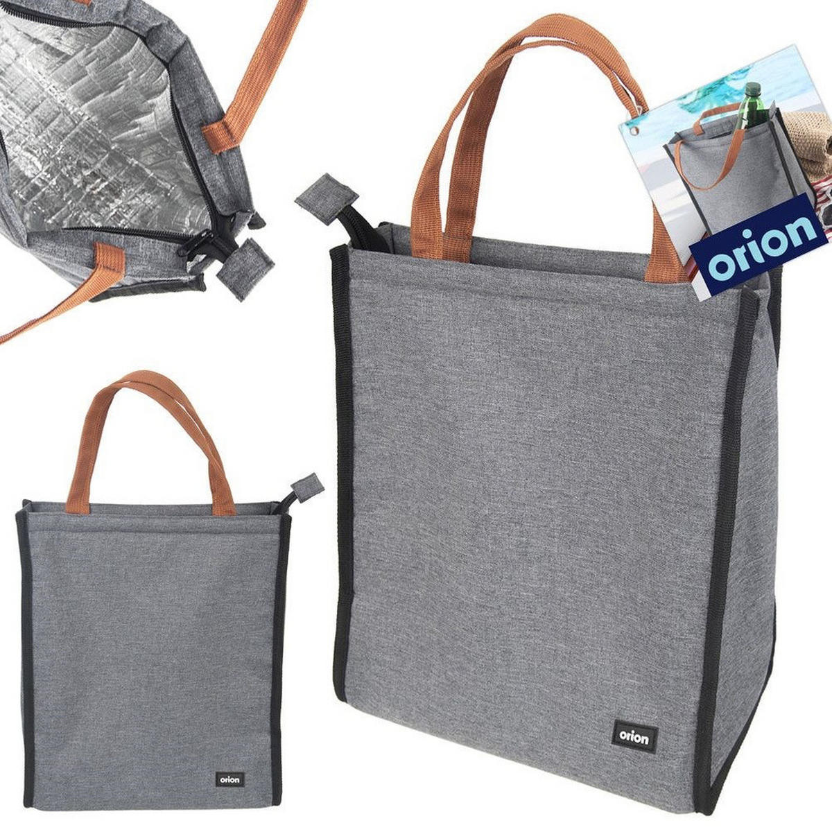 THERMOTASCHE Shopping-Format 7 l Grau - Grau, Textil (14/30/26cm) - Orion 