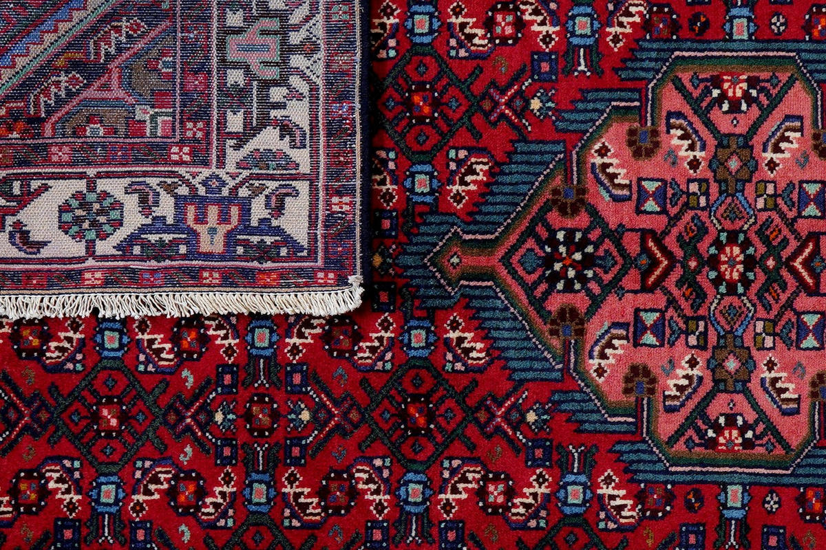 ORIENTTEPPICH handgeknüpft Assadabad Rot 197/125 cm Schurwolle - Rot, Textil (125/197cm) - Looma
