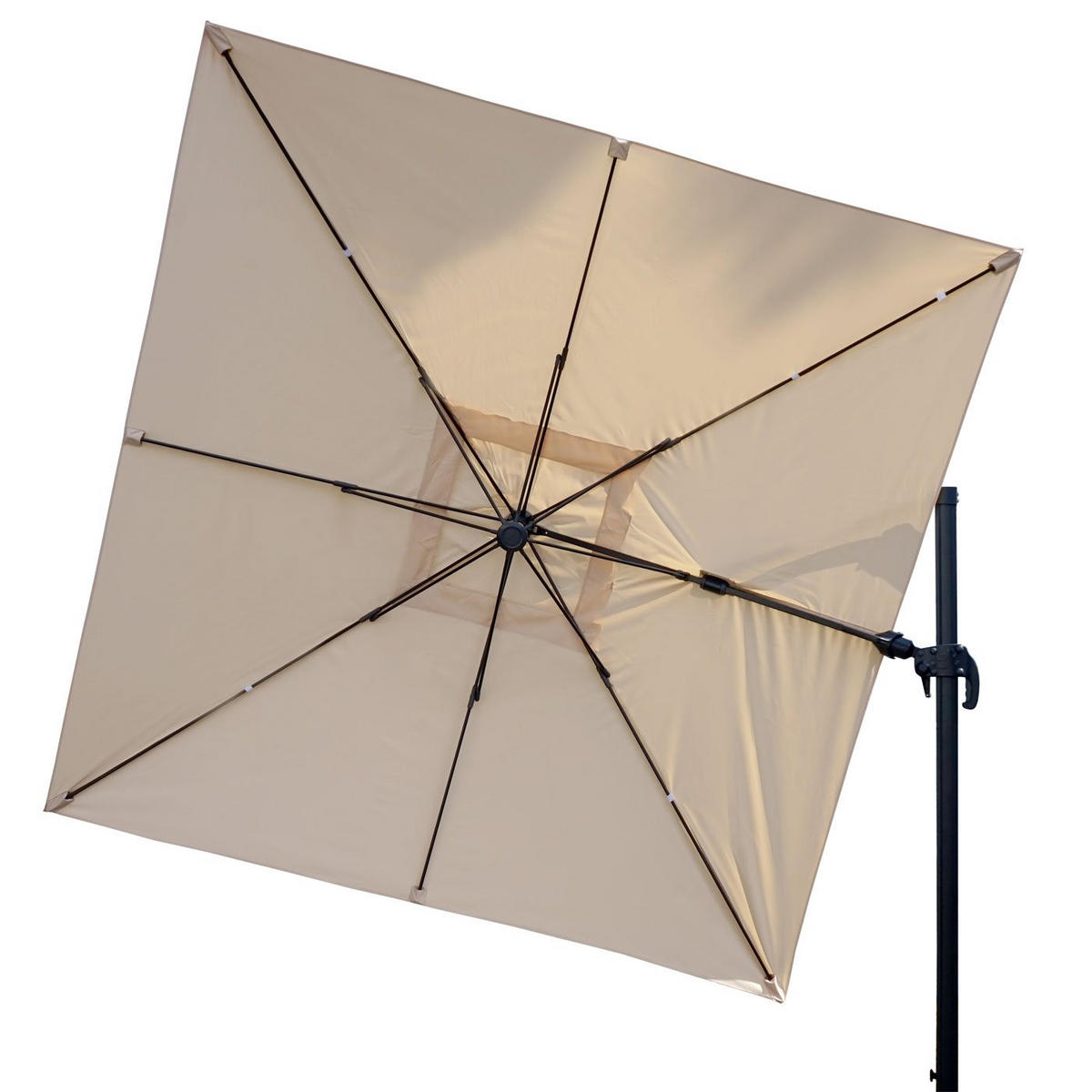 AMPELSCHIRM I Cremeweiß 300/300 cm - Weiß, Textil (360/300cm) - MCW