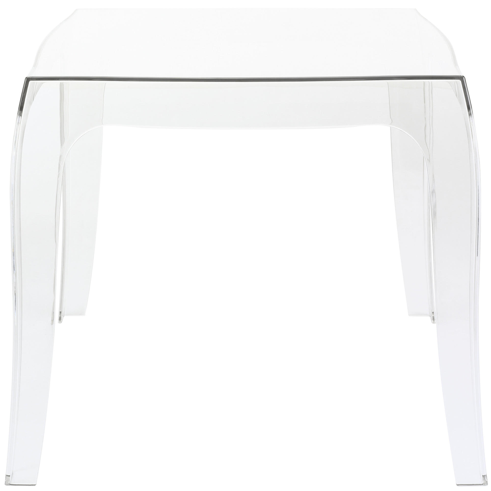 GARTENTISCH eckig 51/51/43 cm Kunststoff transparent - Transparent, Kunststoff (51/51/43cm) - CLP