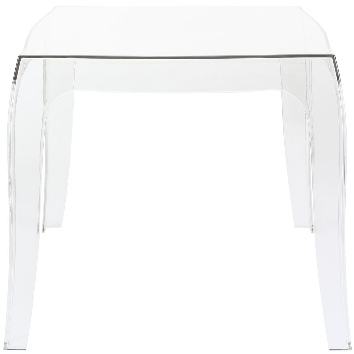 GARTENTISCH eckig 51/51/43 cm Kunststoff transparent - Transparent, Kunststoff (51/51/43cm) - CLP