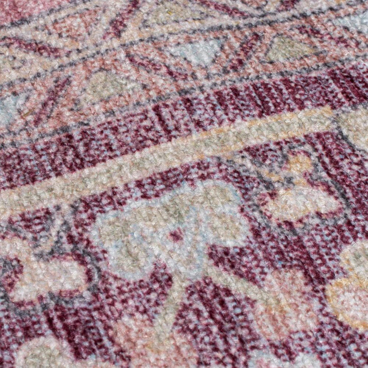 TEPPICH maschinenwaschbar Vintage-Design, recycelt HALD, Rosa 60x230 cm - Rosa, Textil (60/230cm) - KADIMA DESIGN