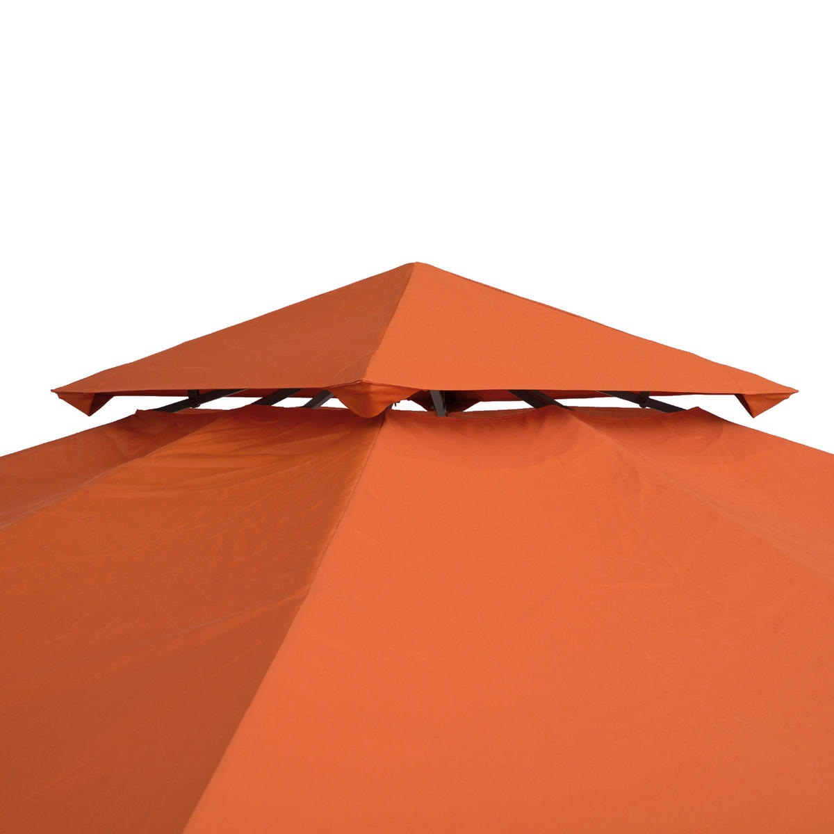 STŘECHA PAVILONU, polyester, rezavě červená - červená, plast (300/18/300cm) - Outsunny