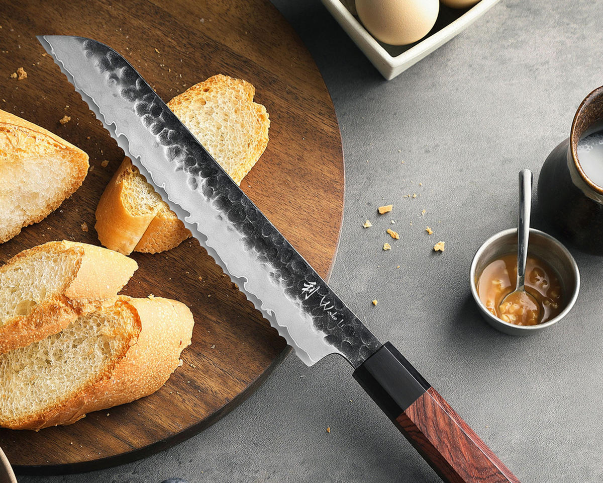 BROTMESSER 22 cm - Braun, Holz/Metall (37cm) - Wakoli