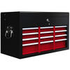 WERKZEUGKASTEN, Stahl, Rot+Schwarz - Rot, Metall (26/34/60cm) - HOMCOM