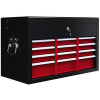 WERKZEUGKASTEN, Stahl, Rot+Schwarz - Rot, Metall (26/34/60cm) - HOMCOM