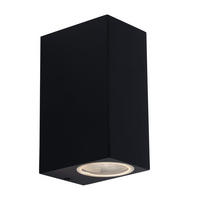 LED AUSSEN-WANDLEUCHTE Aluminium Schwarz - Schwarz, Metall (6.8/15/9.2cm)