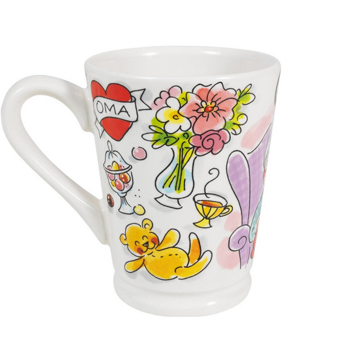 MAZAGRAN-BECHER Oma in Bunt - 500 ml - Multicolor, Keramik (0.5L) - Blond Amsterdam