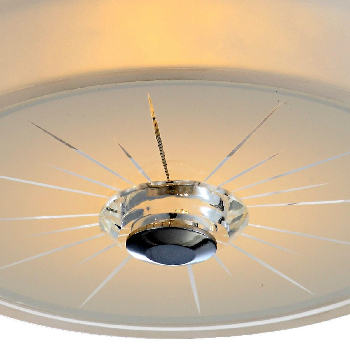 LED DECKENLEUCHTE Glas Weiß Chrom - Weiß, Glas (20/20/10.5cm) - Globo Lighting