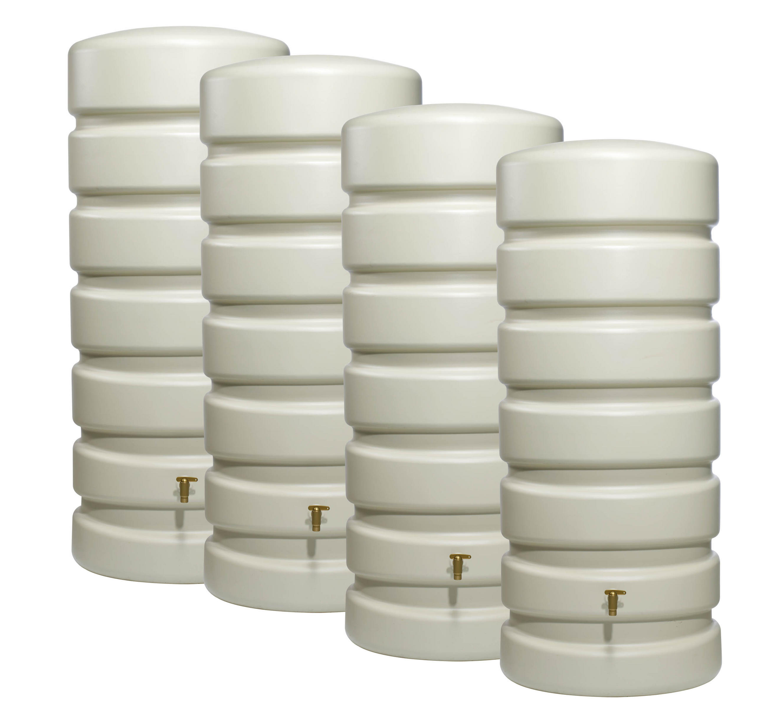 WANDTANK-SET 2600 L sandbeige 4 x 650 L inkl. Verbindungsset - Beige, Kunststoff (350/192/60cm) - 4rain