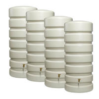 WANDTANK-SET 2600 L sandbeige 4 x 650 L inkl. Verbindungsset - Beige, Kunststoff (350/192/60cm) - 4rain