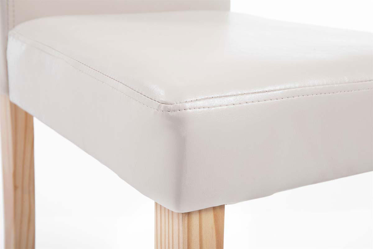 ESSZIMMERSTUHL Dalan Kunstleder Creme Hellbraun Wohnzimmerstuhl - Creme, Leder (41/91/47cm) - DELUKE